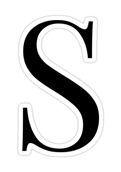 S Harfi Sticker Araba Oto Arma Duvar Sticker Ev Dekoratif Çıkartma 15 Cm