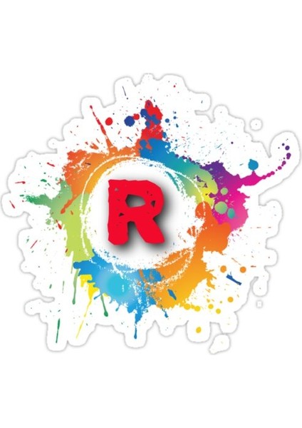 R Harfi Sticker Araba Oto Arma Duvar Sticker Ev Dekoratif Çıkartma 15 Cm