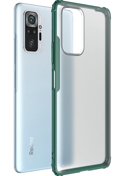 Xiaomi Redmi Note 10 Pro Kılıf Frosted Frame Yeşil