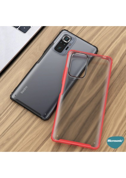 Xiaomi Redmi Note 10 Pro Kılıf Frosted Frame Yeşil