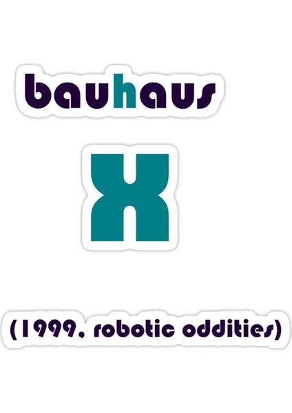 Bauhaus X Sticker Araba Oto Arma Duvar Sticker Ev Dekoratif Çıkartma 15 Cm