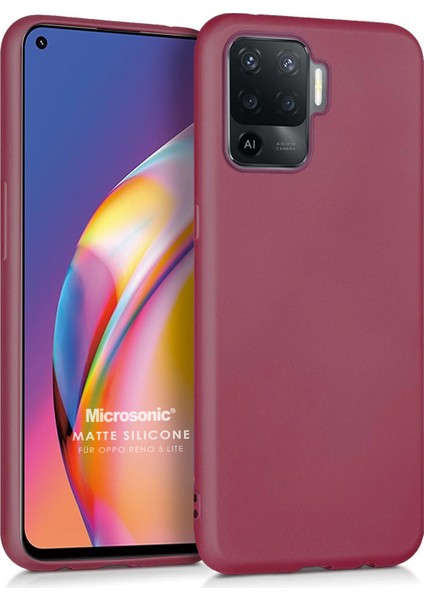 Matte Silicone Oppo Reno 5 Lite Kılıf Mor
