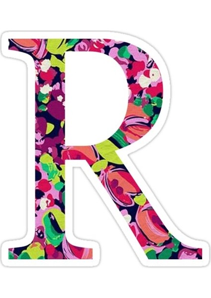 R Harfi Sticker Araba Oto Arma Duvar Sticker Ev Dekoratif Çıkartma 15 Cm