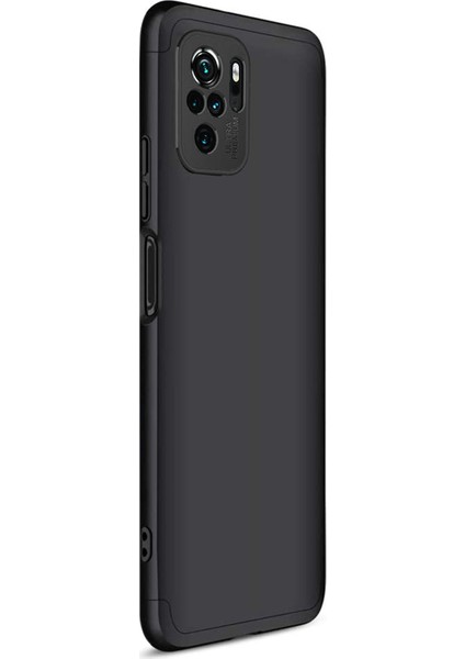 Xiaomi Redmi Note 10S Kılıf Double Dip 360 Protective Siyah