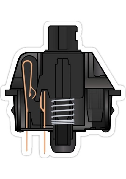 Gateron Mürekkep Siyah V2 Anahtarı Mekanik Klavye Sticker Araba Oto Arma Duvar Sticker