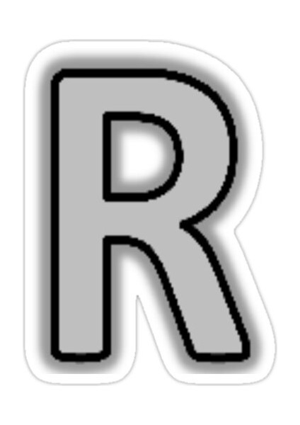 R Harfi Sticker Araba Oto Arma Duvar Sticker Ev Dekoratif Çıkartma 15 Cm