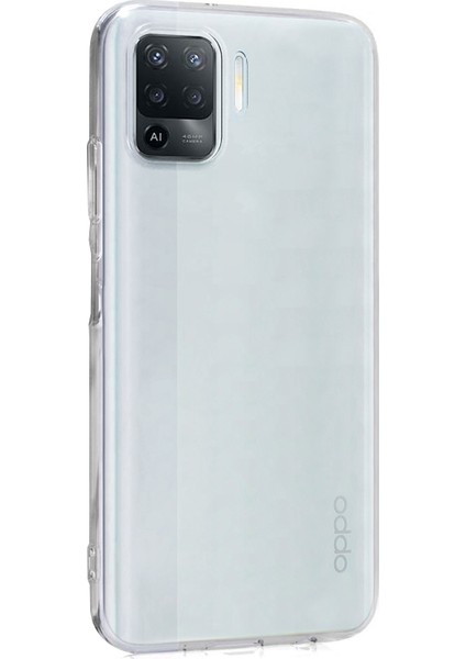 Oppo Reno 5 Lite Kılıf Transparent Soft Beyaz