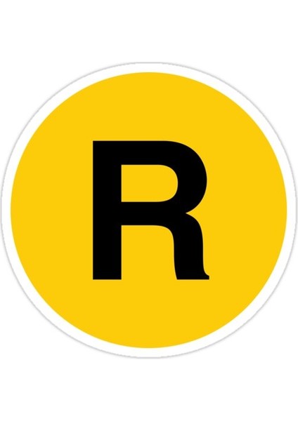 R Broadway Sticker Araba Oto Arma Duvar Sticker Ev Dekoratif Çıkartma 15 Cm