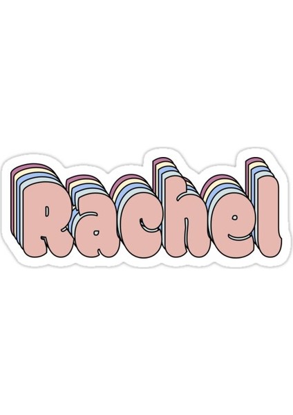 Rachel Isim Sticker Araba Oto Arma Duvar Sticker Ev Dekoratif Çıkartma 15 Cm