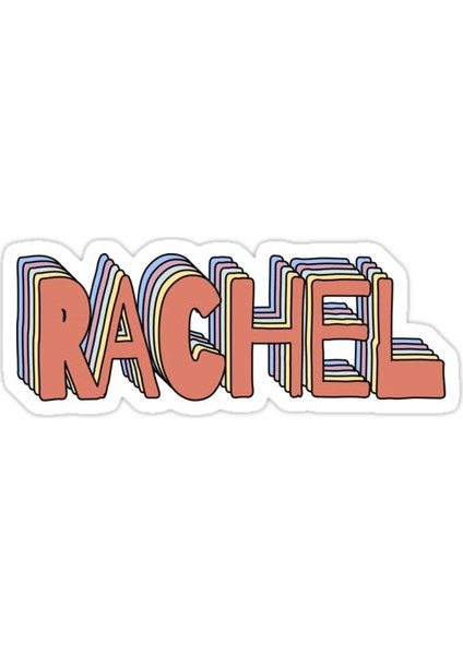 Rachel Isim Sticker Araba Oto Arma Duvar Sticker Ev Dekoratif Çıkartma 15 Cm