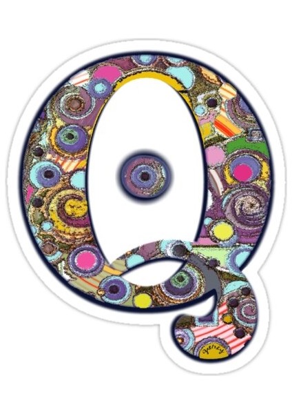 Q Harfi Sticker Araba Oto Arma Duvar Sticker Ev Dekoratif Çıkartma 15 Cm