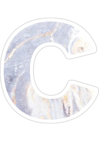 C Harfi Sticker Araba Oto Arma Duvar Sticker Ev Dekoratif Çıkartma 15 Cm