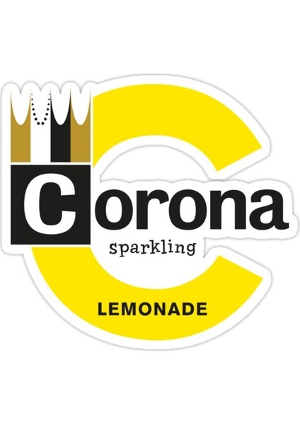 Corona Limonata Gazlı Pop Sticker Araba Oto Arma Duvar Sticker Ev Dekoratif Çıkartma 15 Cm