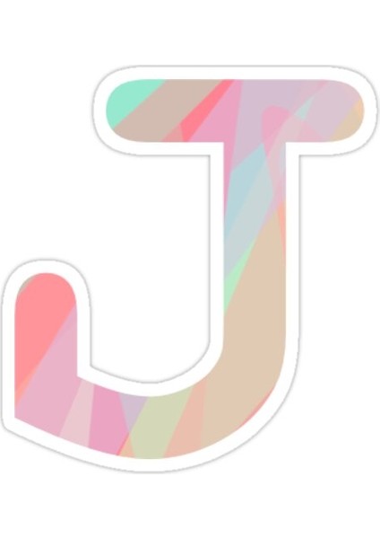 J Harfi Sticker Araba Oto Arma Duvar Sticker Ev Dekoratif Çıkartma 15 Cm