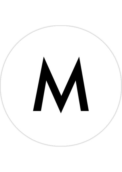M Harfi Sticker Araba Oto Arma Duvar Sticker Ev Dekoratif Çıkartma 15 Cm