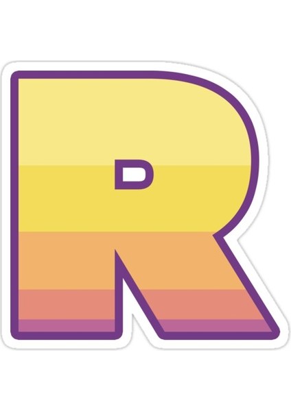 R Harfi Sticker Araba Oto Arma Duvar Sticker Ev Dekoratif Çıkartma 15 Cm