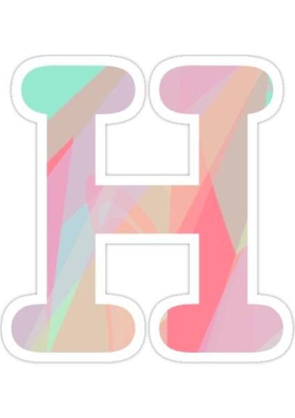 H Harfi Sticker Araba Oto Arma Duvar Sticker Ev Dekoratif Çıkartma 15 Cm