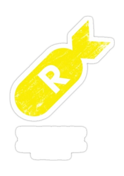 R Harfi Sticker Araba Oto Arma Duvar Sticker Ev Dekoratif Çıkartma 15 Cm