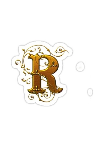 R Harfi Sticker Araba Oto Arma Duvar Sticker Ev Dekoratif Çıkartma 15 Cm