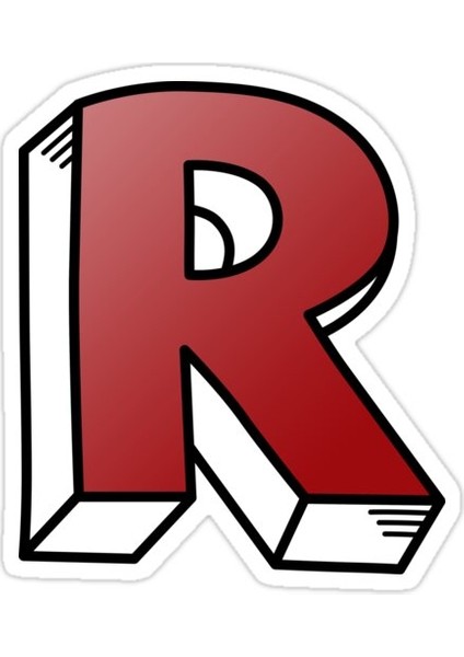 R Harfi Sticker Araba Oto Arma Duvar Sticker Ev Dekoratif Çıkartma 15 Cm