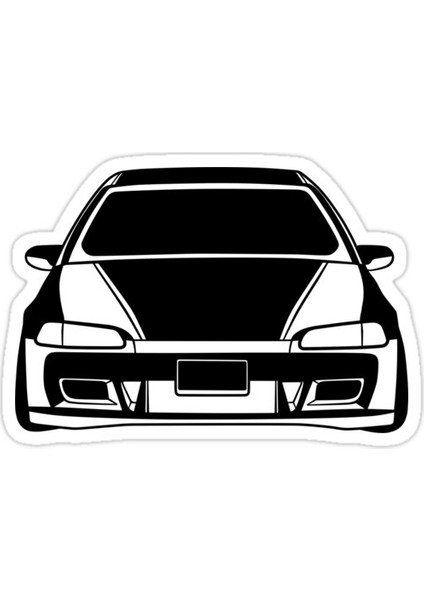 Civic Kanjozoku Sticker Araba Oto Arma Duvar Sticker Ev Dekoratif Çıkartma 15 Cm