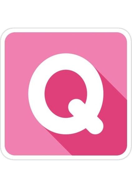 Q Harfi - Renkli Alfabe Mektubu Kutusu Koleksiyonu Sticker Araba Oto Arma Duvar Sticker