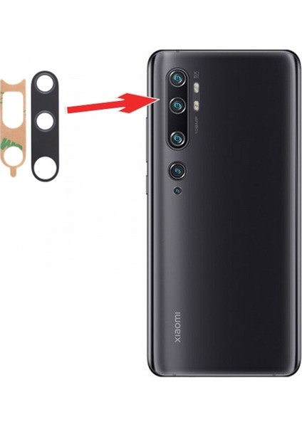 Xiaomi Mi Note 10 Pro-Mi Cc9 Pro Arka Kamera Camı Lens