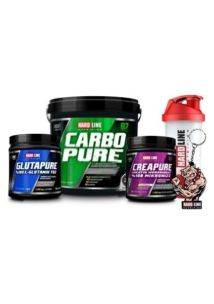 Hardline Carbopure 4000 gr + Glutapure 300 gr + Creapure Creatin 500 gr Kombinasyonu