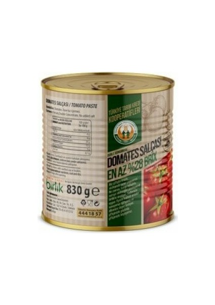 Türkiye Tarım Kredi Kooperatifi Domates Salçası 830 gr
