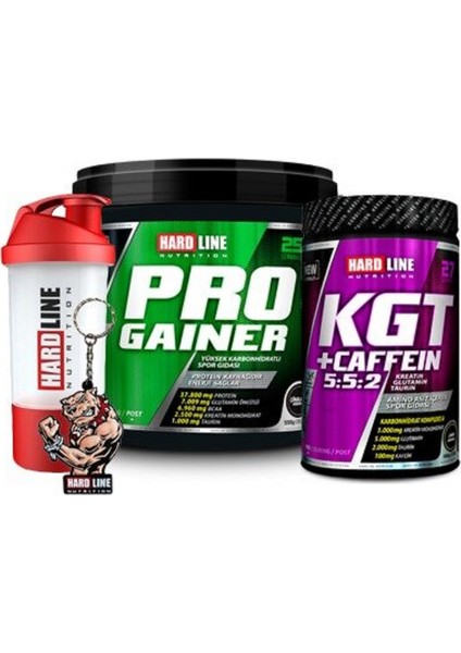 Hardline Progainer 5000 gr + Kgt+Caffeın 5:5:2 1000 gr Kombinasyonu