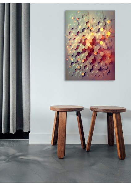 Concept Soyut Altıgen Cam Tablo fiyatları