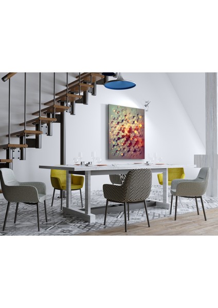 Concept Soyut Altıgen Cam Tablo modelleri