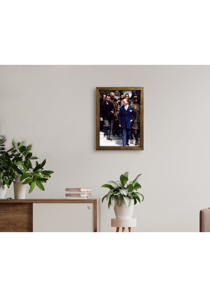 Gift Atatürk Tasarımlı Doğal Masif Ahşap Çerçeveli Tablo28 fırsatları