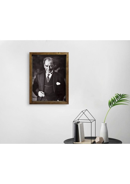 Gift Atatürk Tasarımlı Doğal Masif Ahşap Çerçeveli Tablo22 fiyatları