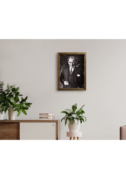 Gift Atatürk Tasarımlı Doğal Masif Ahşap Çerçeveli Tablo22 fırsatları