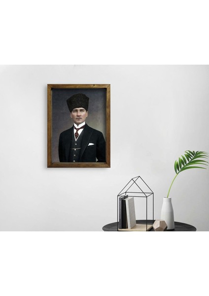 Gift Atatürk Tasarımlı Doğal Masif Ahşap Çerçeveli Tablo21 fiyatları
