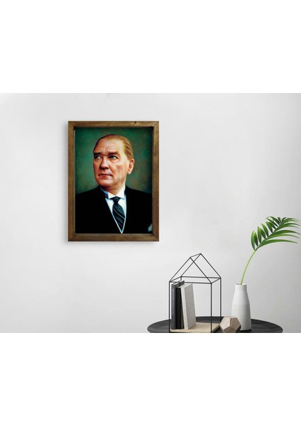 Gift Atatürk Tasarımlı Doğal Masif Ahşap Çerçeveli Tablo13 fiyatları