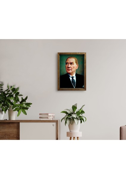 Gift Atatürk Tasarımlı Doğal Masif Ahşap Çerçeveli Tablo13 fırsatları