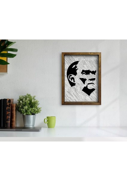 Gift Atatürk Tasarımlı Doğal Masif Ahşap Çerçeveli Tablo44 modelleri