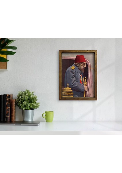 Gift Sultan Iı Abdülhamid Han Tasarımlı Doğal Masif Ahşap Çerçeveli Tablo-4 modelleri
