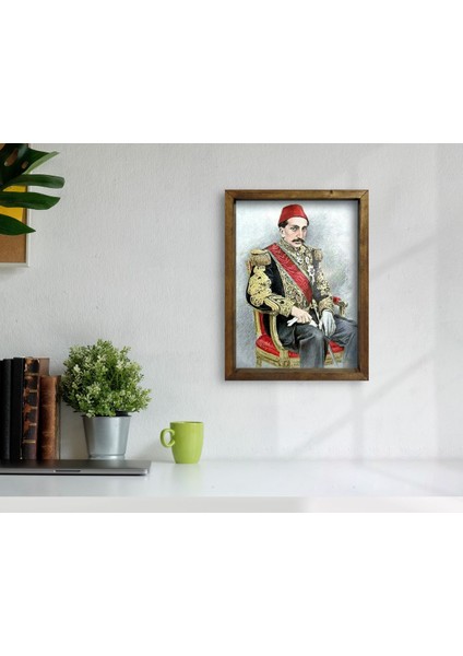 Gift Sultan Iı Abdülhamid Han Tasarımlı Doğal Masif Ahşap Çerçeveli Tablo-6 modelleri