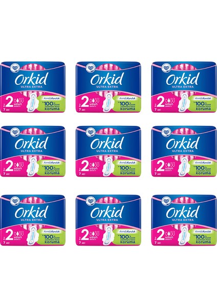 Ultra Extra Hijyenik Ped Uzun Tekli Paket 7'li (9 Adet )
