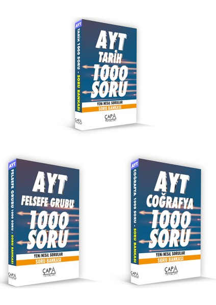 Çap Yayınları AYT Tarih - Coğrafya Felsefe Soru Seti 3 Kitap