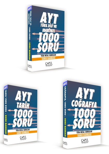 Çap Yayınları AYT Edebiyat - Tarih - Coğrafya Soru Seti 3 Kitap