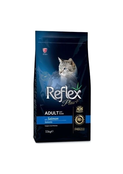 Plus Somonlu Yetişkin Kedi Mama 15 kg