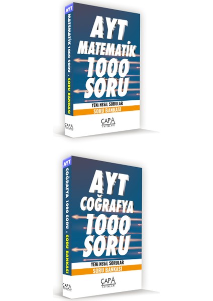 Çap Yayınları AYT Matematik ve Coğrafya Soru Bankası Seti 2 Kitap