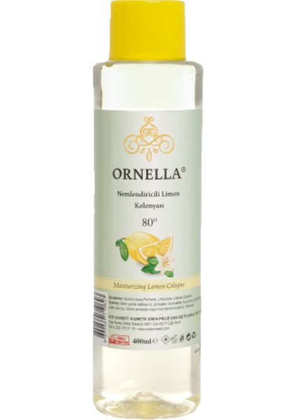 80C Nemlendiricili Limon Kolonyası 400 ml