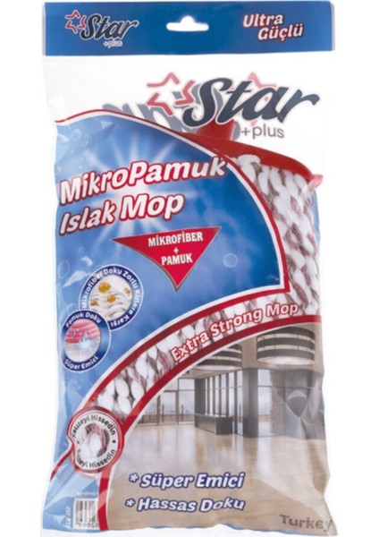 Star Plus Star STR-105 Mikropamuk Geniş Islak Mop