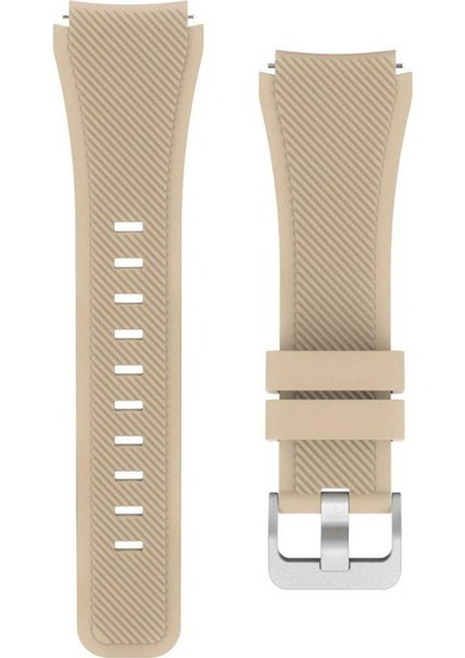 Samsung Galaxy Active 2 44MM Classic Çapraz Frontier Kayış Kordon Krem