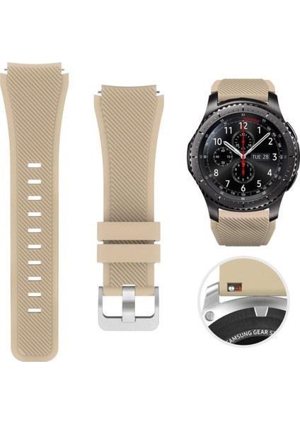 Samsung Galaxy Active 2 44MM Classic Çapraz Frontier Kayış Kordon Krem fiyatları